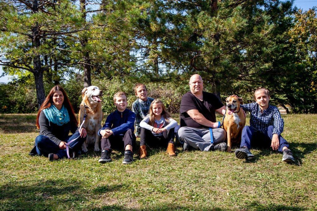 Outdoor group photo of the Marion-Gerula Family.