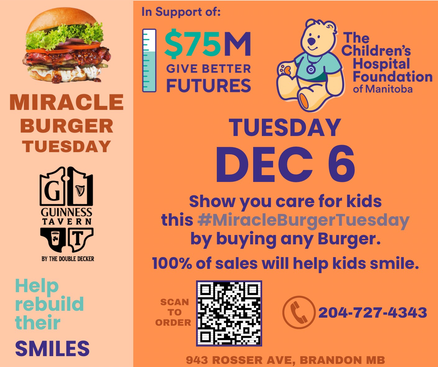 Events Miracle Burger Tuesday Children’s Hospital Foundation of