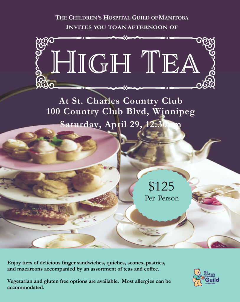 Events - Guild High Tea - Children’s Hospital Foundation of Manitoba