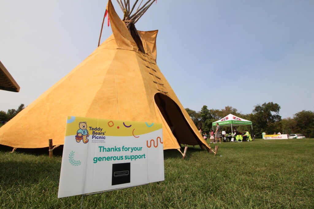 The tee pee at the 2024 Teddy Bears' Picnic