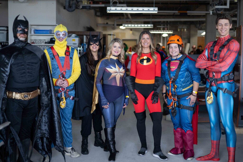 Suspended Superheroes volunteer fundraisers 2024