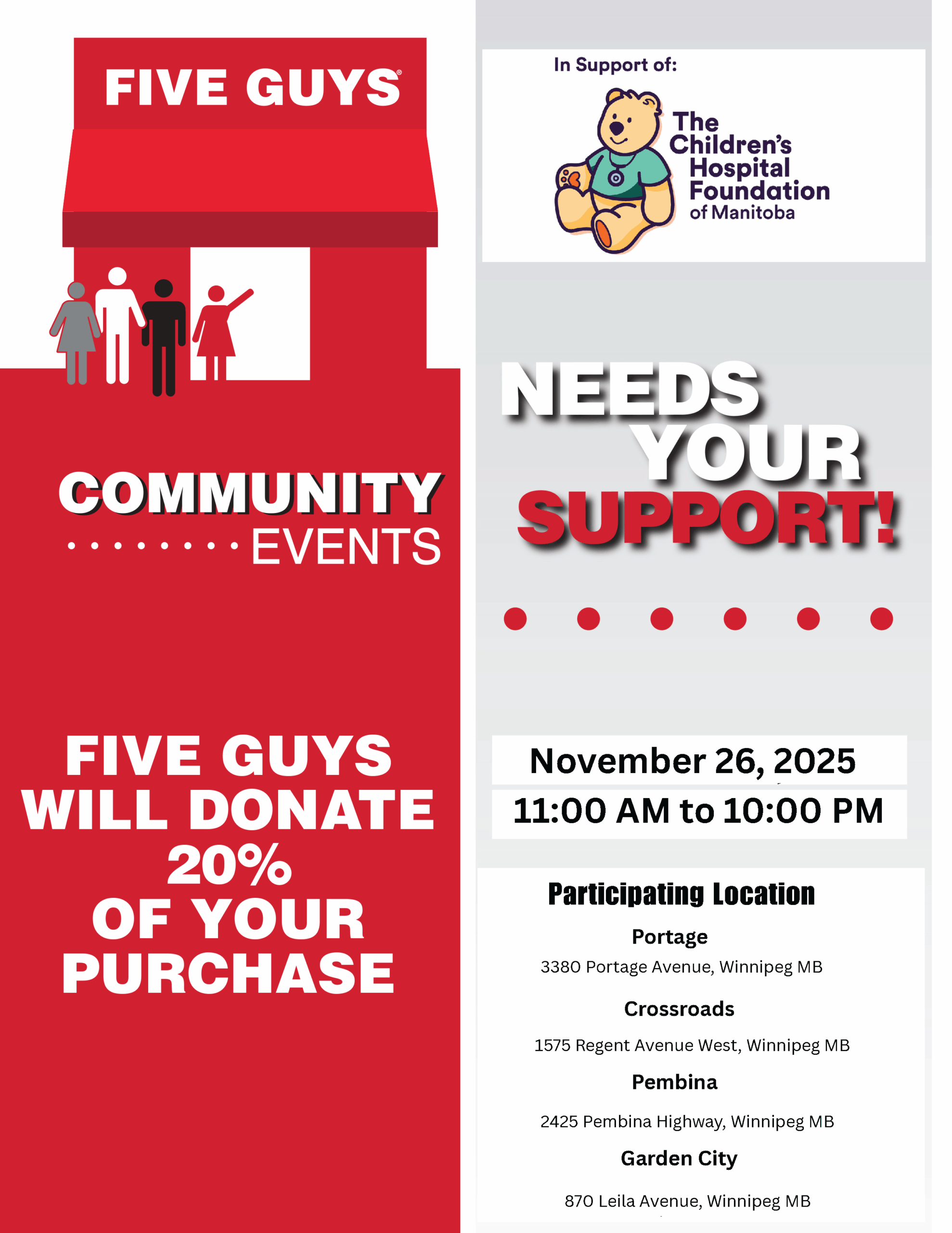 Satisfy your hunger and support sick children in need