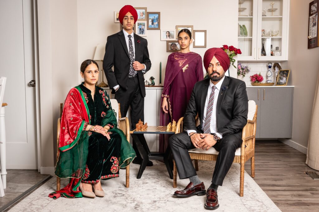 Lovemeet Singh and his family.