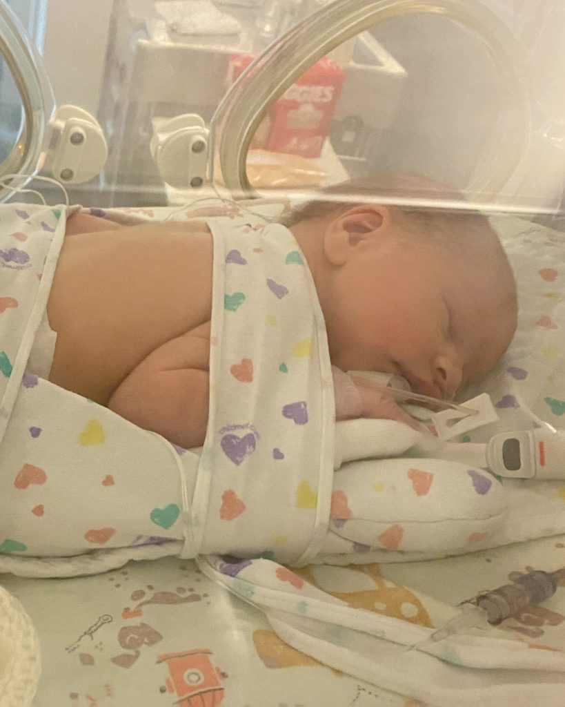 Baby Paxton in the NICU.
