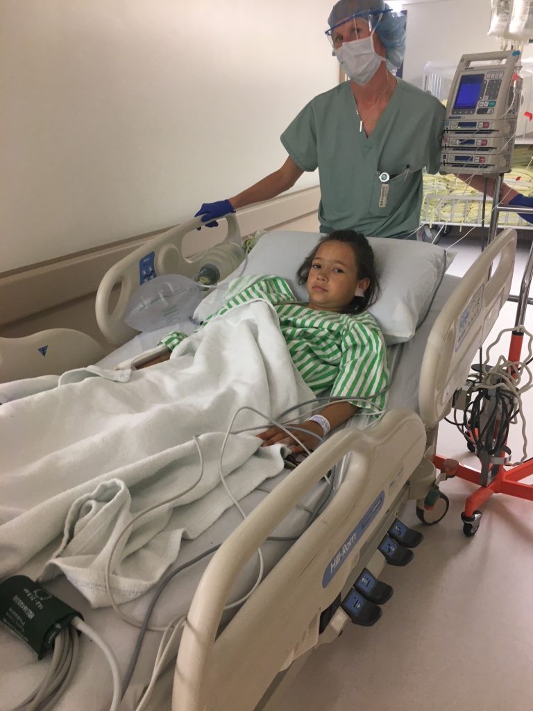 Fallon in the hospital about to start dialysis.