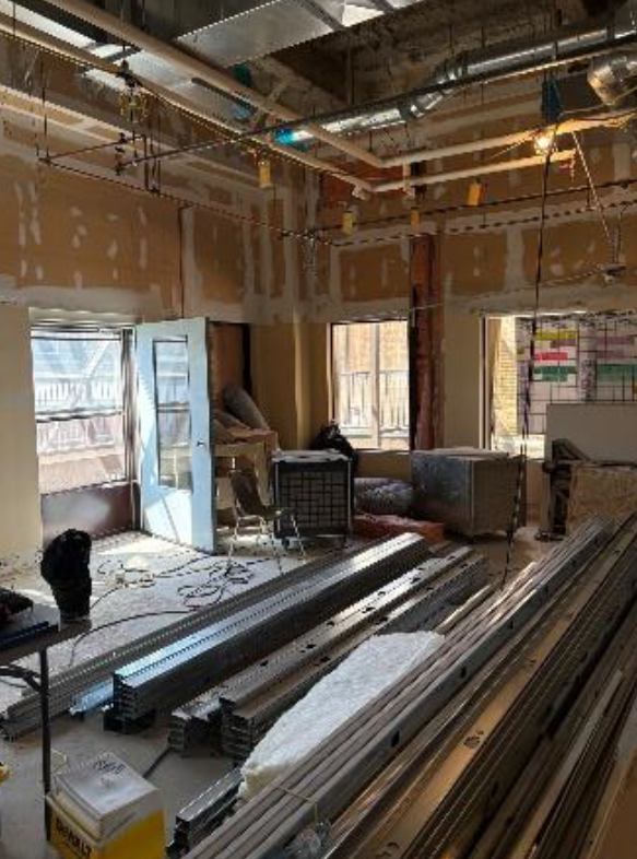 The Indigenous Community Healing Space under construction.